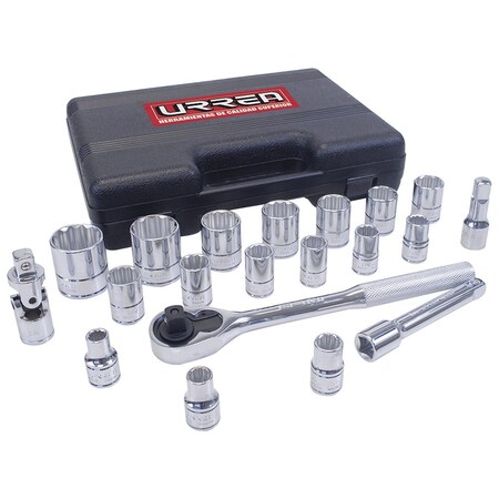Urrea 1/2" drive socket set with accessories 20PC 5400PB